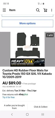 Custom Hd Rubber Floor Mats For Toyota Prado 150 Gx Gxl Vx Kakadu