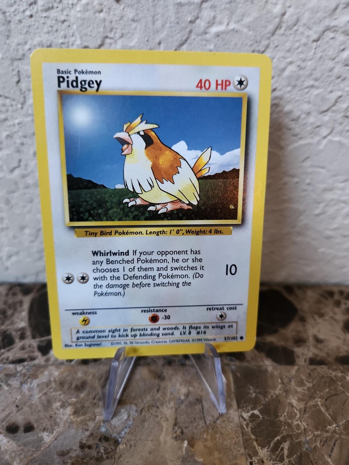 Pokemon TCG Pidgey Base Set 2 86/130 Regular Unlimited Common nm