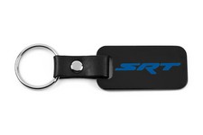 Dodge SRT Satin Black Key Chain Fob - Blue SRT Engraving - Made in USA