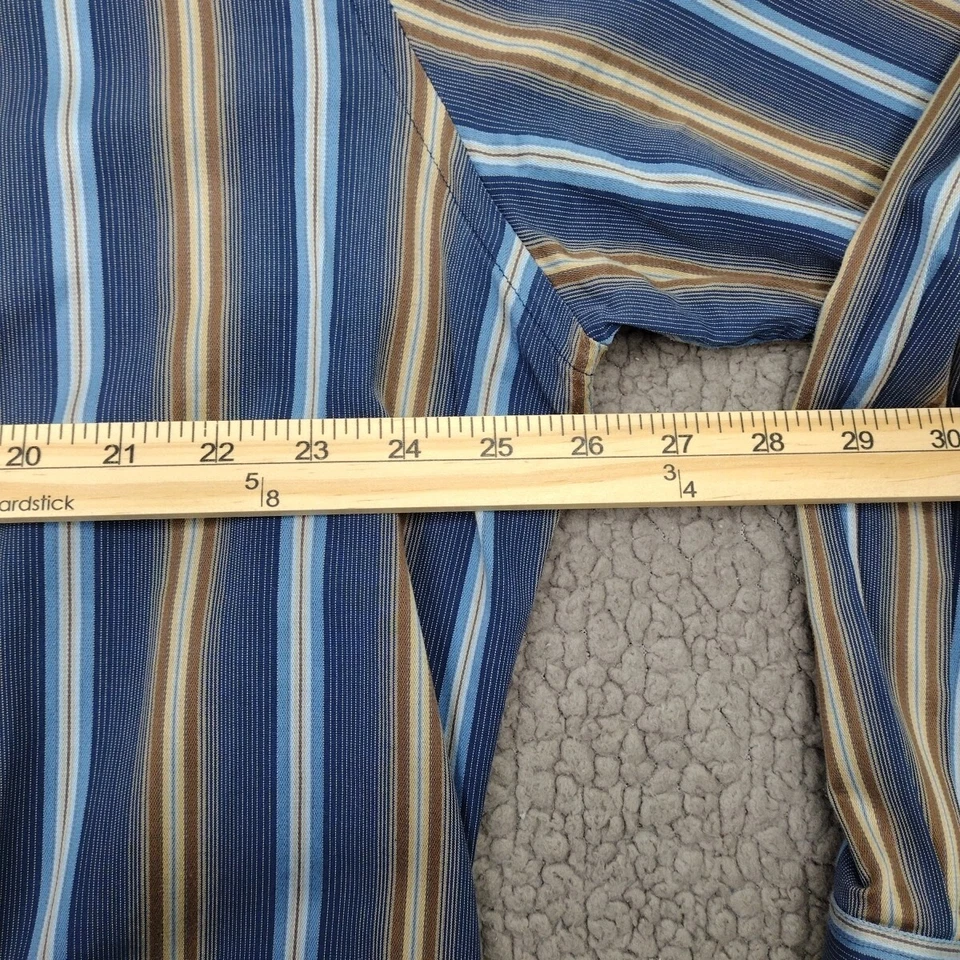 Рубашка мужская Gap XXL многоцветная вертикальная в полоску приталенная на пуговицах - Изображение 4 из 4