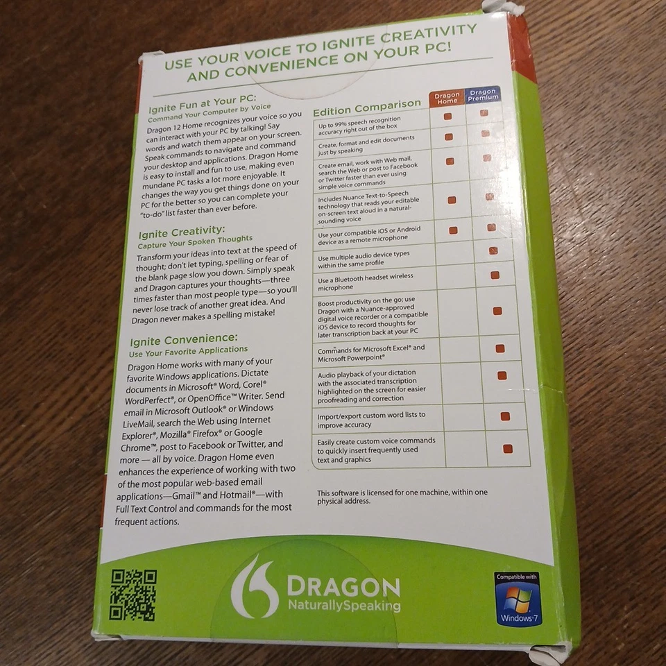 Nuance Dragon Naturally Speaking Home   Version 12 CD Software Headphones READ  - Image 4 of 4