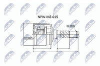 NTY Gelenksatz, Antriebswelle NPW-MZ-015 FüR Ford Mazda