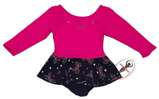 Moret Dress Skirt Skirtall Bodysuit 3/4 Slv Silver Butterfly New Nwt Girl XS 4/5