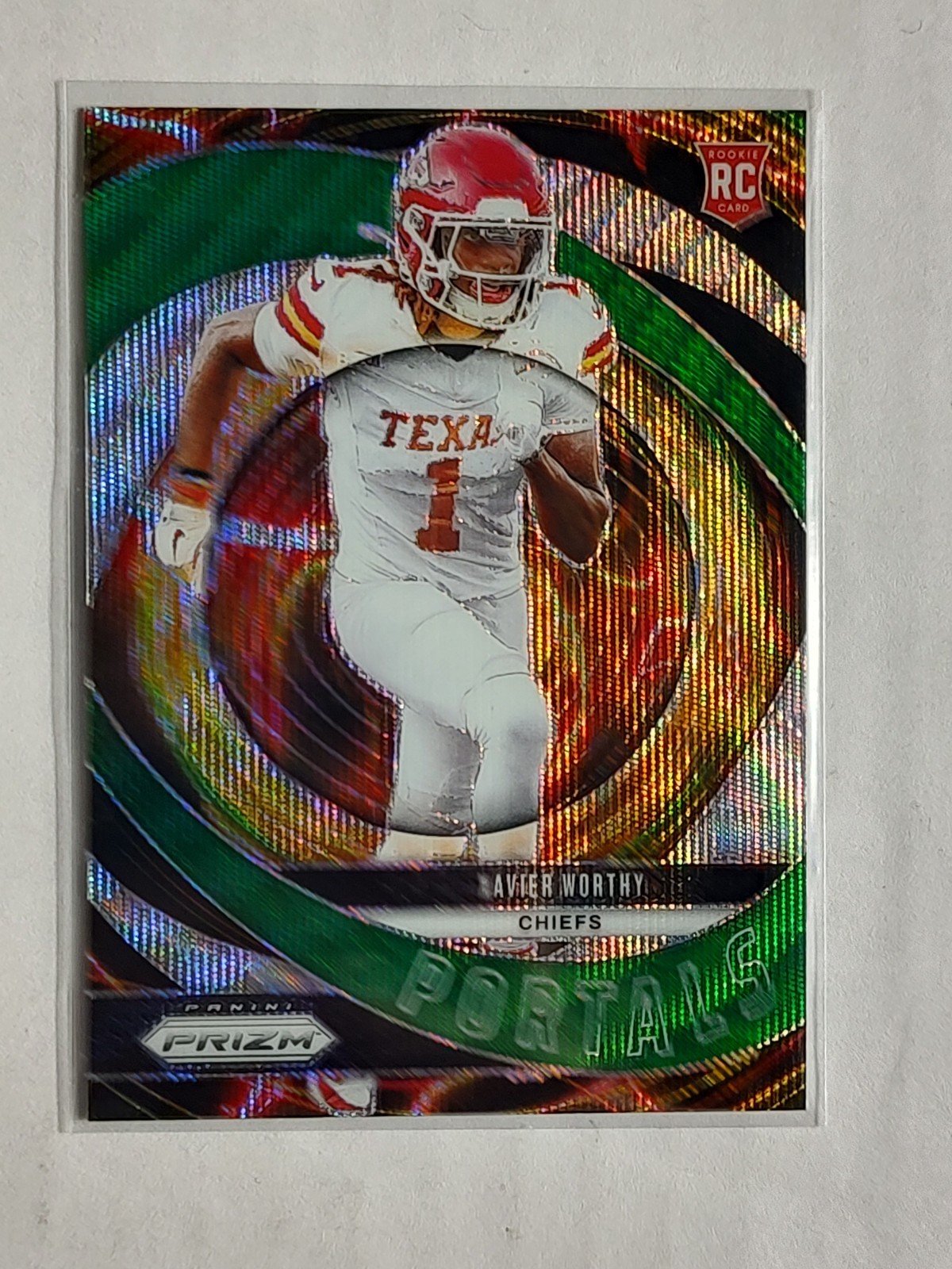 XAVIER WORTHY RC 2024 Panini Prizm Football NFL Portals Green Wave Prizm Rookie