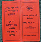 1974 Indiana Harbor Belt Railroad Employee Timetable #7 IHB Railway Chicago Indy — photo 3