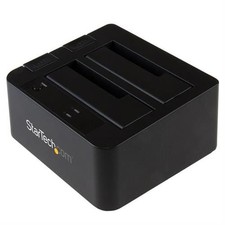 Image of StarTech Dual-Bay USB 3.2 Gen 2 to SATA Hard Drive Docking Station USB 10Gbps...