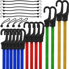 FORTEM Bungee Cords with Hooks Bungie Cords Multi Pack Canopy Ties Ball Bunge...
