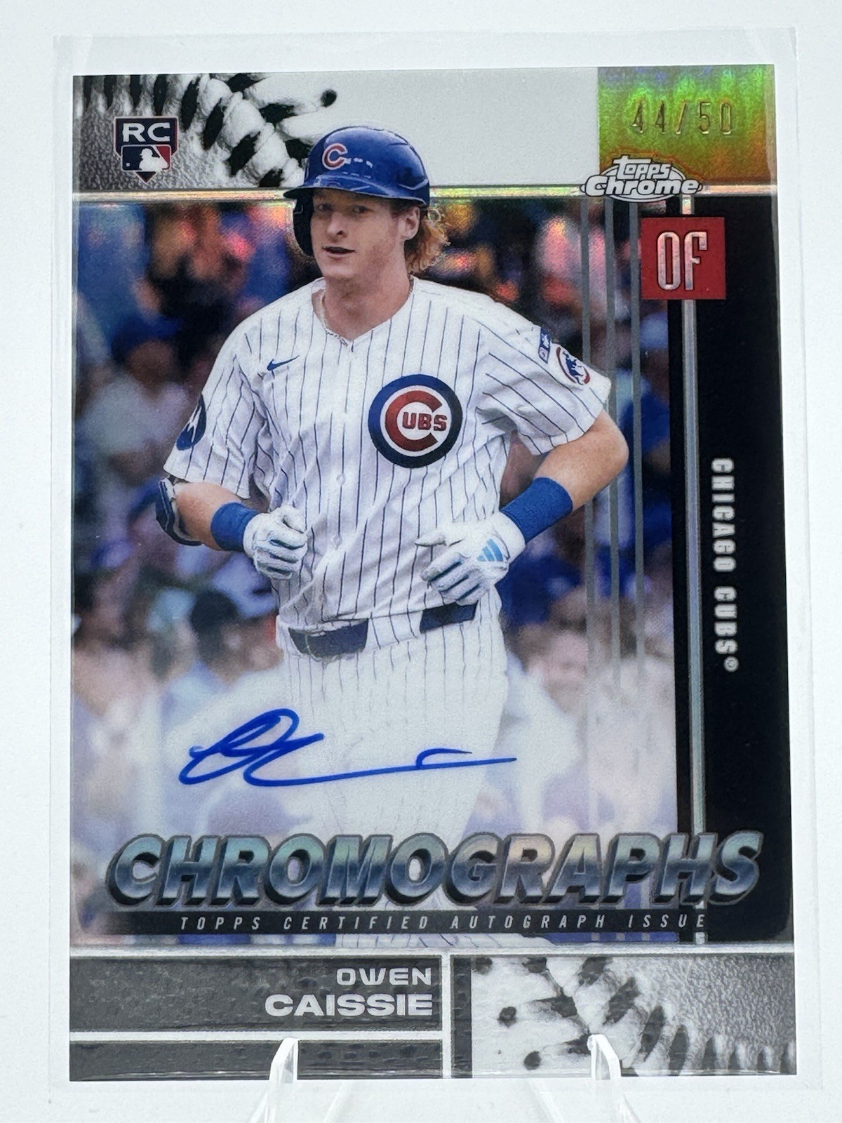 2026 Topps Chrome Owen Caissie RC AUTO /50 Chromograph Autographs #CHR-OC Gold