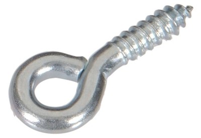 Zinc Screw Eyes 212 x 15/16-Inch 40-Pack Steel Wire Loop for Wood Hanging