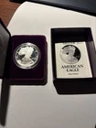2) Coins 1988 & 1993 American Silver Eagles Proof