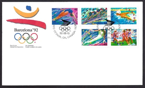CANADA 1992 OLYMPIC GAMES BARCELONA 92 FIRST DAY COVER !! M113