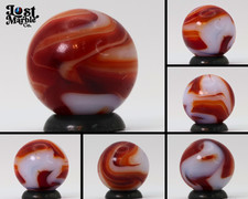 11/16" Swirl Marble - Nice Deep Red Ribbons NM-