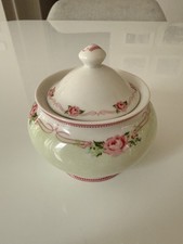 Green Gate Zuckerdose sugar pot Aurelia white Blumen Vintage Landhausstil Shabby