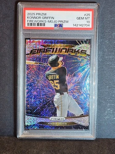 2025 Panini Prizm Fireworks Konnor Griffin MOJO Prizm SSP /25 PSA 10 (POP 3)!