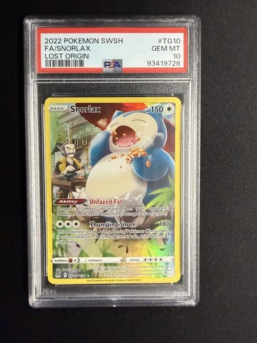 Snorlax TG10/TG30 PSA 10 2022 Lost Origin Full Art
