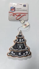 Las Vegas Raiders Christmas Tree Holiday Ornament - Gingerbread Cookie Cut-out