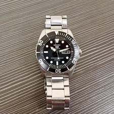 Seiko SNZF17J1 5 Sports Automatikuhr durchsichtiger Boden Edelstahl