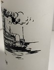 Vintage Libbey Plantation Scenes Frosted Drinking Glass Steam Boat Race MCM  — photo 6