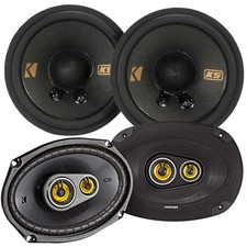 Kicker CSC6934 CS-Series 6x9" 3-Way Speaker Bundled with KSC2704 2.75" Mid-ra...