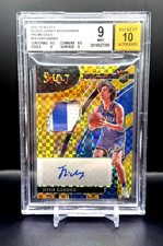 2021-22 Panini Select Josh Giddey Rookie Jersey Auto Prizms Gold #19 /10 BGS 9