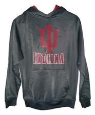 Campus Heritage Indiana Hooded Sweatshirt Boys Size M Youth 12-14 Gray Maroon