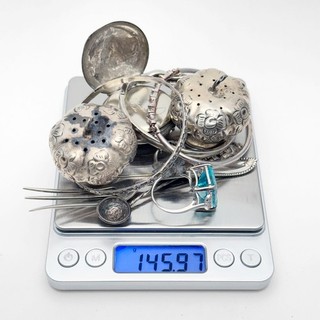 SCRAP SILVER JEWELRY 925 STERLING SILVER SCRAP OR NOT 146 Grams