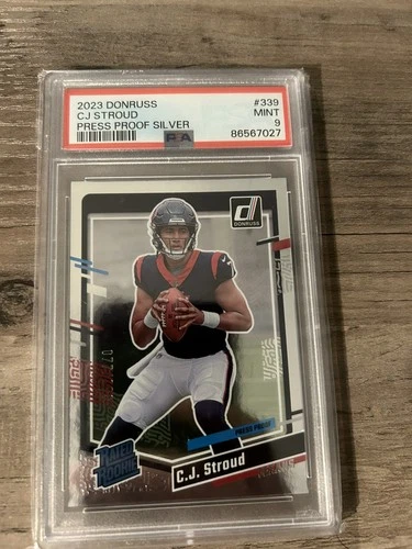 2023 Panini Donruss #339 CJ Stroud Press Proof Silver PSA 9 (RC) 77/100