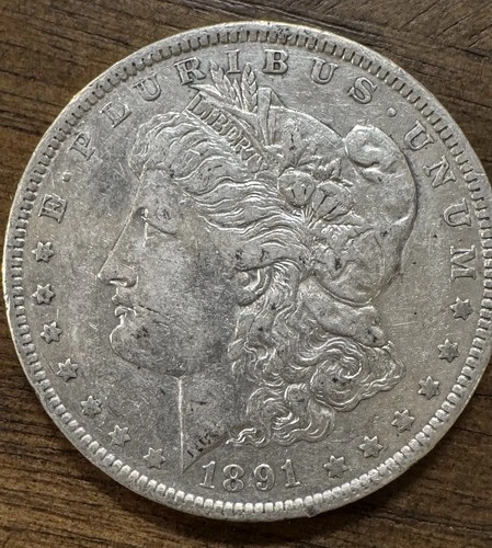 1891 O Morgan Silver Dollar About Uncirculated