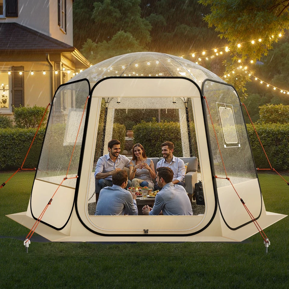 Uimoso Clear Bubble Sports tenda instantânea pop-up 10'x9.2' à prova de intempéries 4-8 pessoas - Imagem 2 de 4
