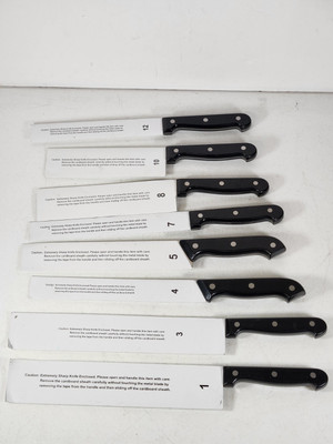 Ronco Showtime Six Star Plus 8 Pc Knife Set New Stainless Steel Kitchen Knives
