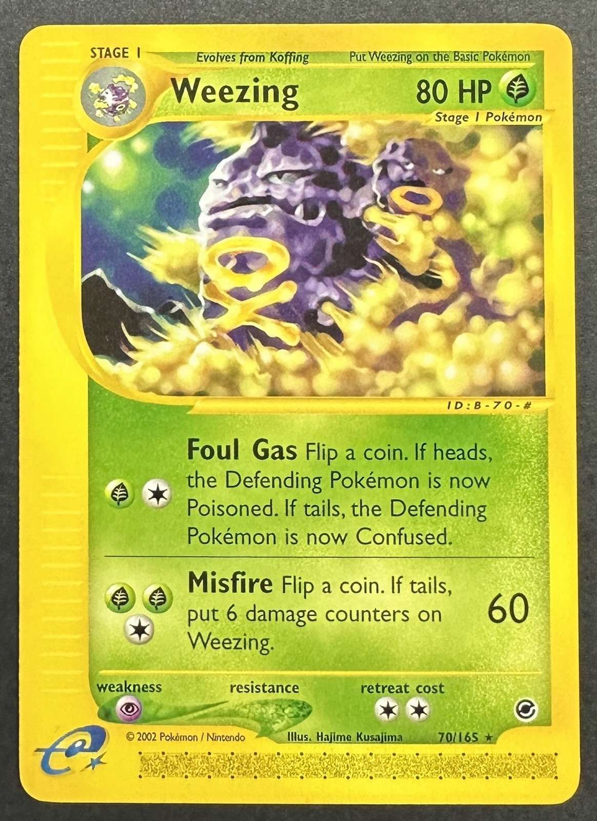 Weezing 70/165 Rare Expedition Non Holo Pokémon Card NM