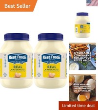 Best Foods Real Mayonnaise - Gluten-Free, Cage-Free Eggs, 30oz Pack of 2
