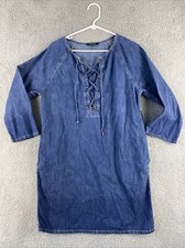 Lauren Ralph Lauren Shift Dress Women's M Denim Dark Wash Jeans / 37-13