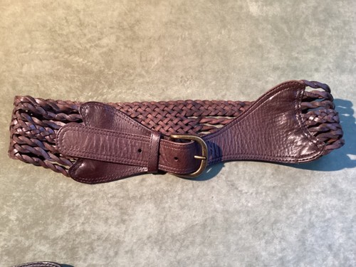 TED BAKER LONDON Womens Vintage Woven Leather Plait WAIST Belt SZ 32-34 -36inch