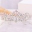 Queen Crown Tiara Gold Pink Jewelry Set Crystal Pearls Wedding Bridal Royal Birthday Earrings Headpiece Headband Hair Accessories Cosplay