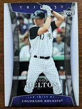 TODD HELTON, 2005 UPPER DECK TRILOGY #92, ROCKIES