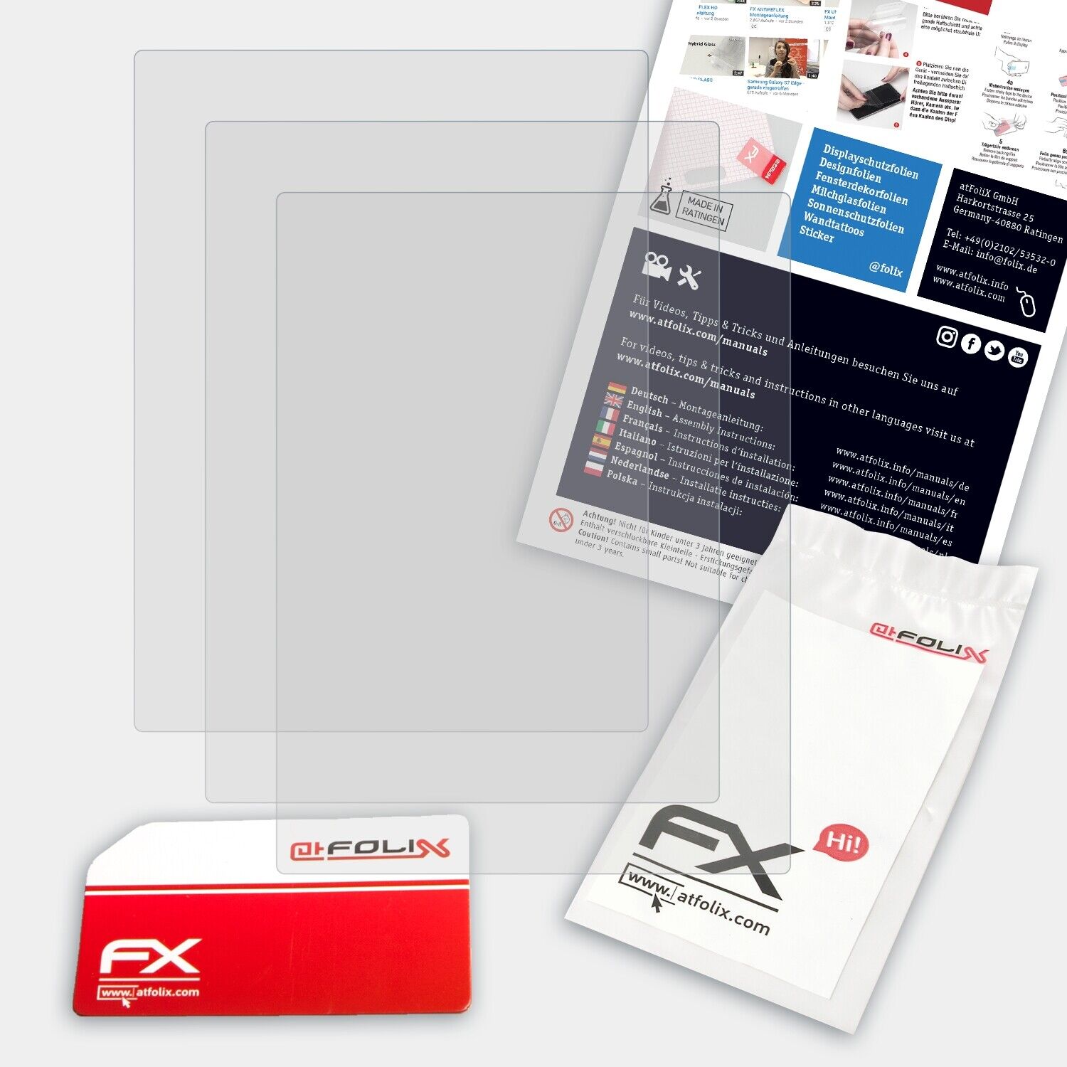 Thumbnail - Atfolix 3x Schutzfolie Für Standard-display 2,0 (40,5x30,5mm)
