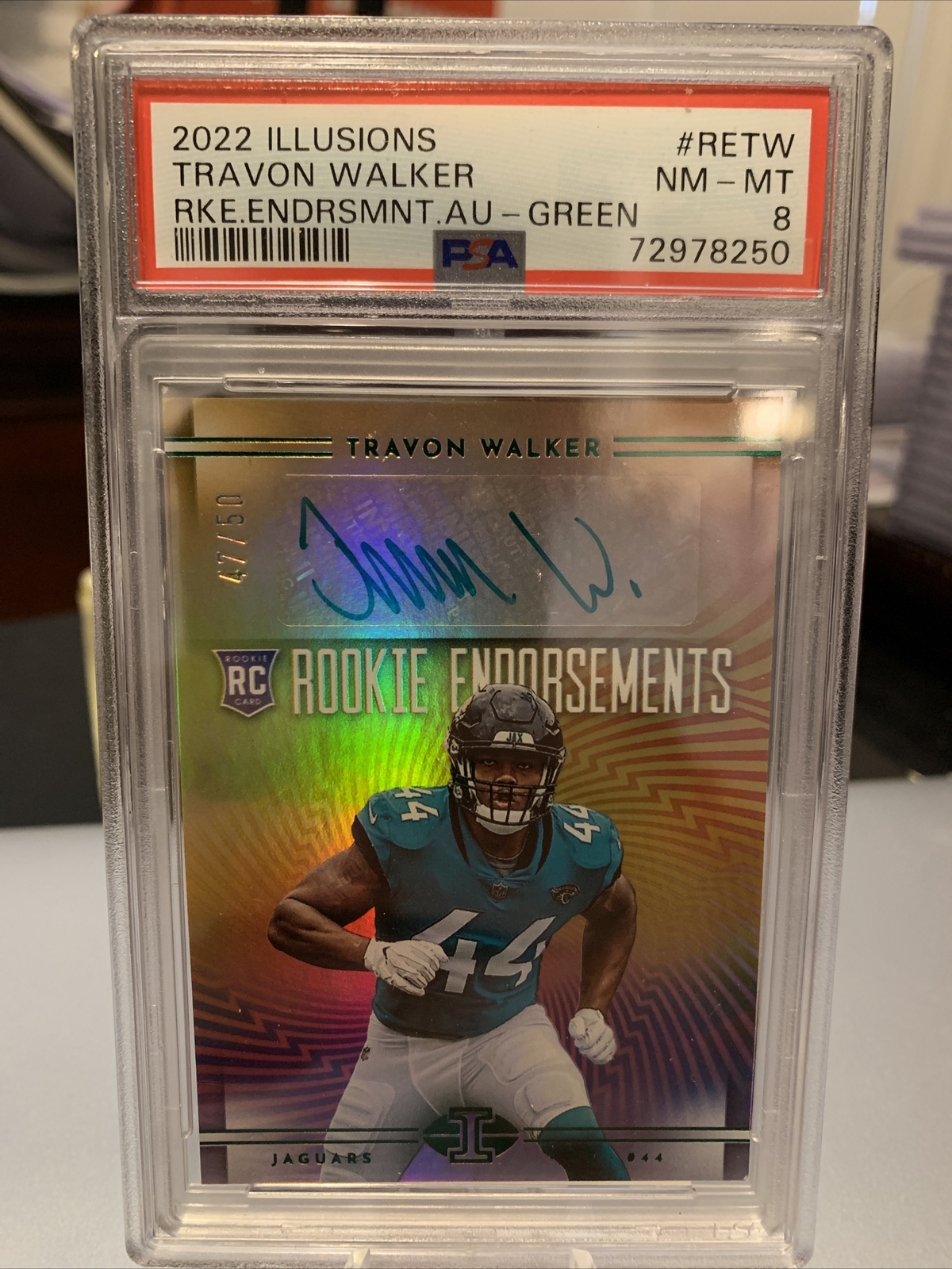 Travon Walker Panini Illusions Rookie Endorsements Autographs #RETW Green