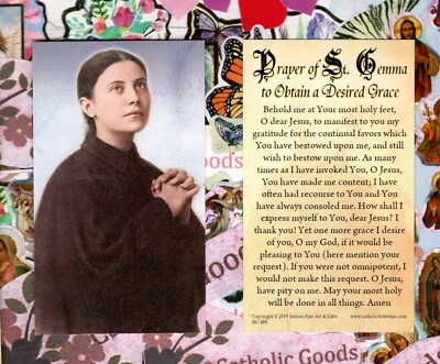 Saint Gemma + Prayer to Obtain a Desired Grace - Paperstock Holy Card CTM