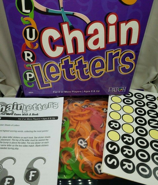 Chain Letters Word Board Game 2013 Patch Products Game with a Hook Complete eBay