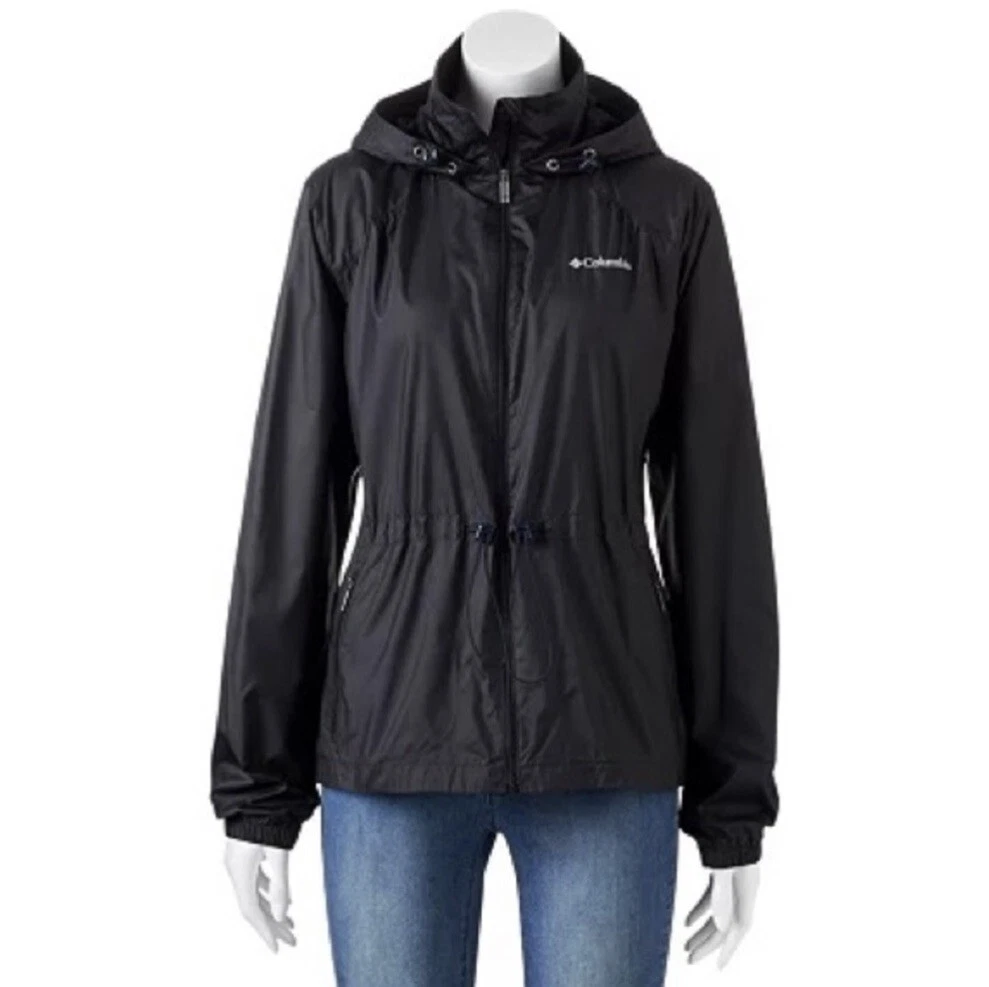 COLUMBIA Stone Creek Hooded Anorak Jacket Black Women s Medium