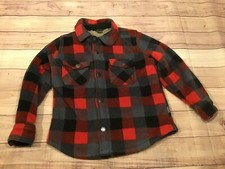 Eddie Bauer Boy  s Snap Button Fleece Winter Plaid Size 4/5