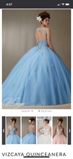 Mori Lee Vizcaya Bahama Blue Gown. Size 26