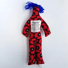DAMMIT DOLL Red Black Floral STRESS Anger Management Frustration Plush Soft Toy