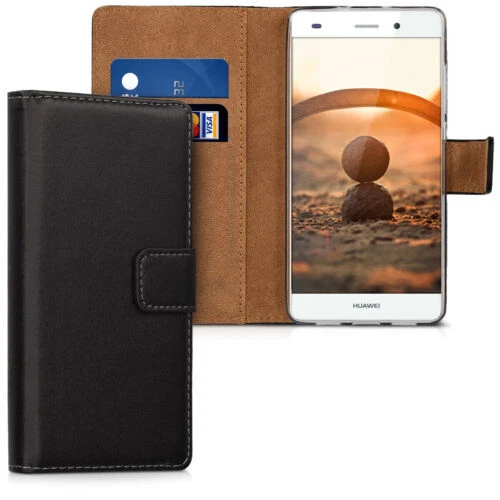 Teléfono Celular de Cuero flip casos para Huawei P8