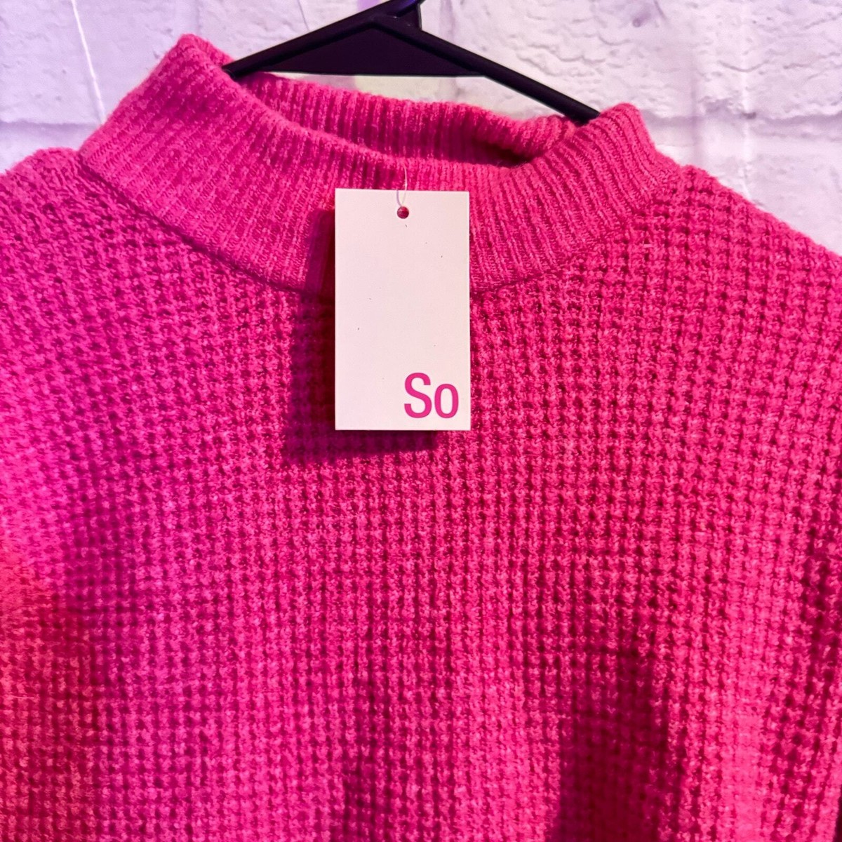 Mock Turtleneck Neon Turtleneck Jumper Multi Colour Oversized