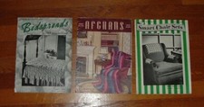 Lot of 3 Vtg. Knit  Crochet Pattern Books,1939-41,Bedspreads,Chair Sets,Afghans