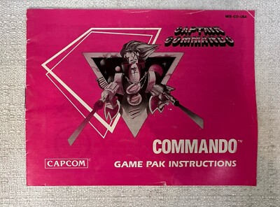 NINTENDO NES CAPTAIN COMMANDO ORIGINAL MANUAL ONLY