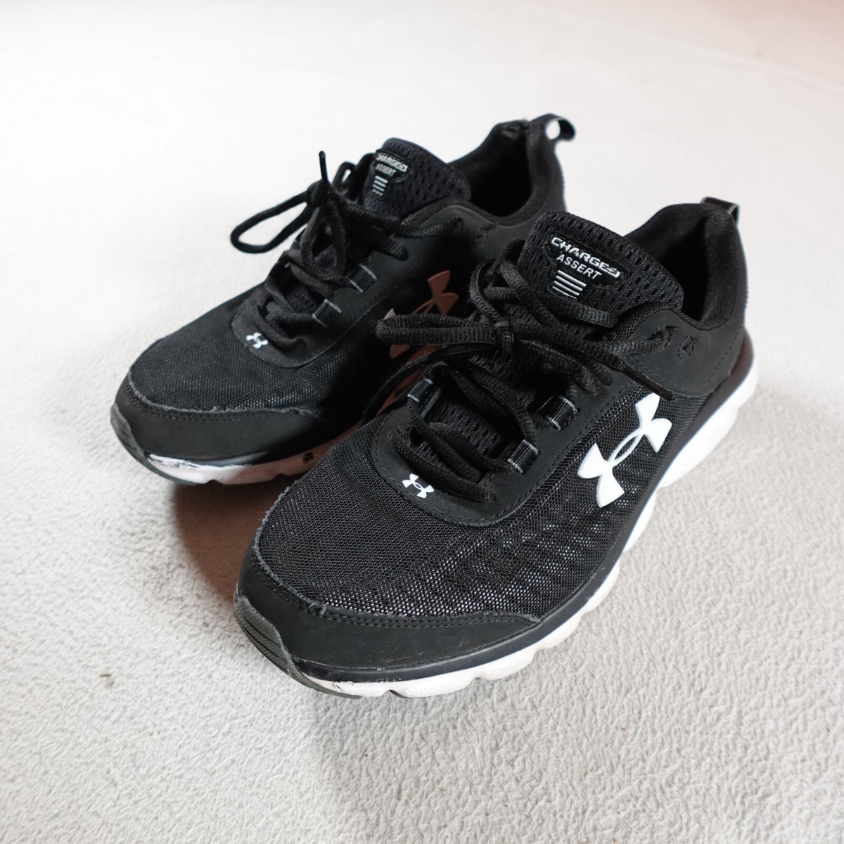 Charged Assert Black Under Armour Womens Shoes Under Armour Shoes Womens 10  Black Assert Charged 3022645 Running Sneakers