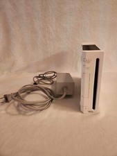 Nintendo Wii Console RVL 001 White Tested  Working Includes Power Supply Cord